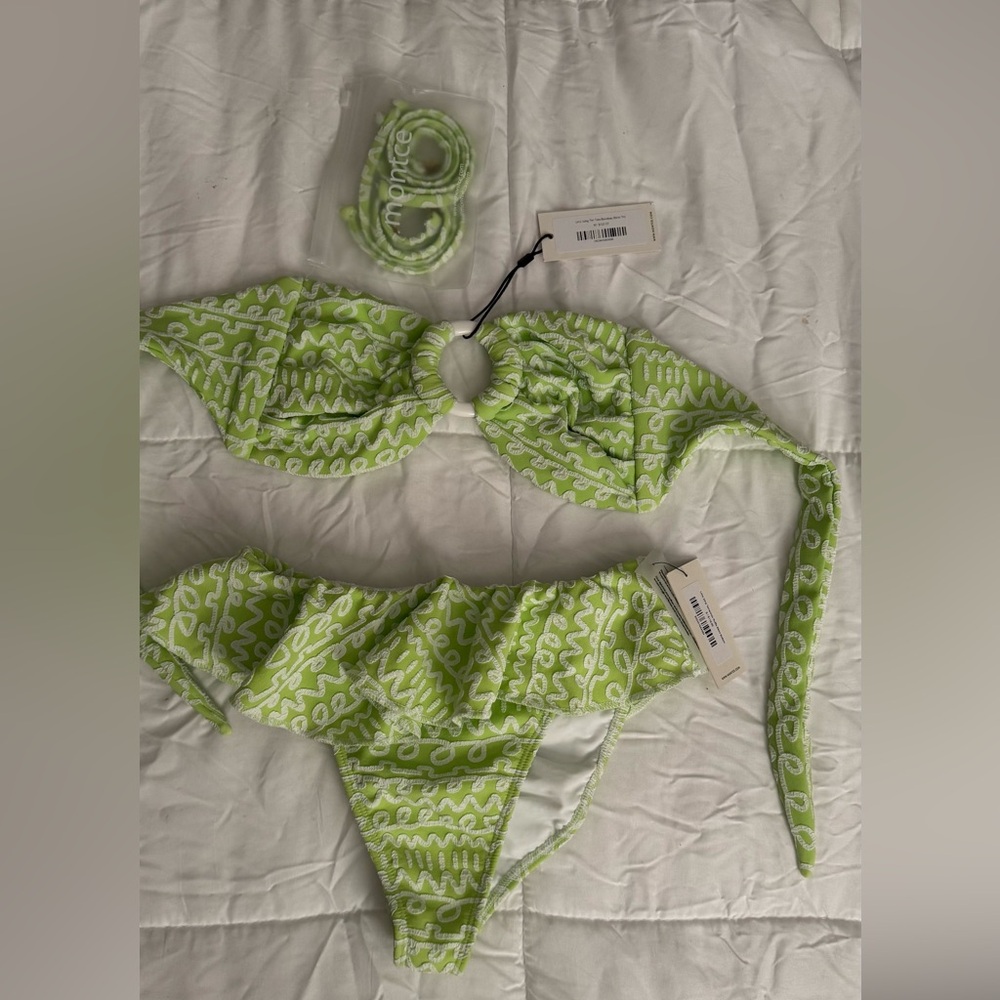 Montce lime icing Tamarindo Ruffle Bikini set